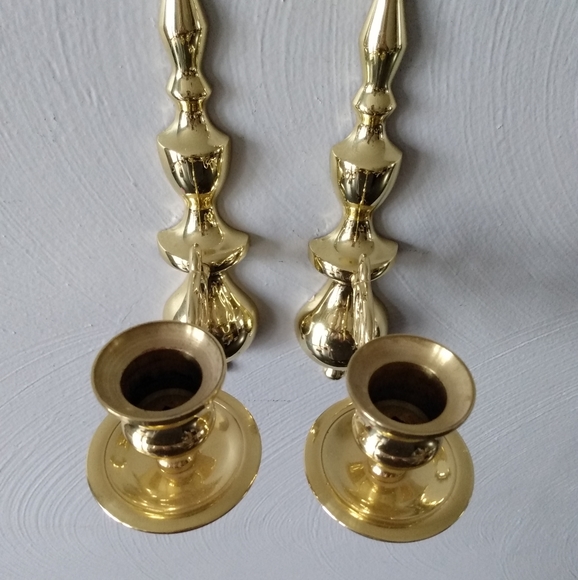 Baldwin Brass polished wall candleholders - Picture 7 of 16